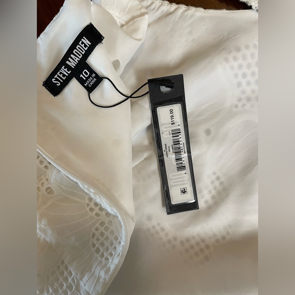 Steve Madden White Eyelet Mini Dress - Picture 8 of 15